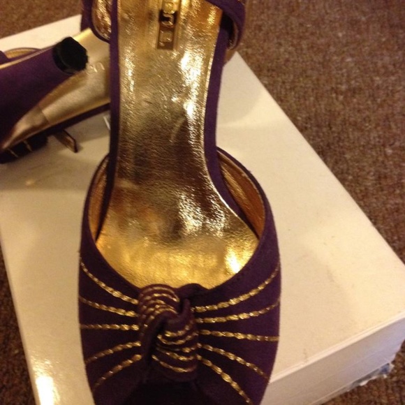 Arden B open toe suede sandal pumps - Picture 4 of 6